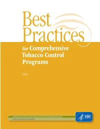 Best Practices for Comprehensive Tobacco Control Programs: 2014