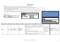 Calendar of Events October 2015 Notes: 1