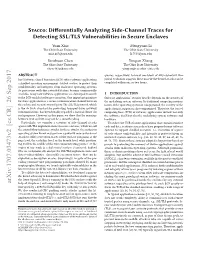 Differentially Analyzing Side-Channel Traces for Detecting SSL/TLS Vulnerabilities in Secure Enclaves