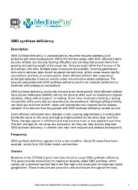 GM3 Synthase Deficiency