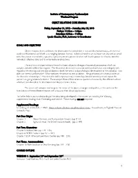 Institute of Contemporary Psychoanalysis Weekend Program