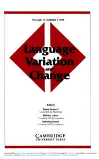 LVC Volume 10 Issue 2 Cover and Front Matter