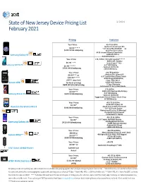 State of New Jersey Device Pricing List February 2021