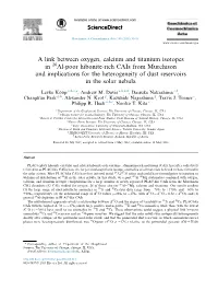 A Link Between Oxygen, Calcium and Titanium Isotopes in 26Al-Poor