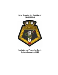 Cadet and Parent Handbook Revised: September 2016