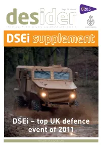 Dsei – Top UK Defence Event of 2011