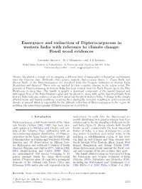 Emergence and Extinction of Dipterocarpaceae in Western India with Reference to Climate Change: Fossil Wood Evidences