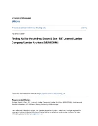 Finding Aid for the Andrew Brown &