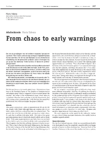 From Chaos to Early Warnings NAW 5/2 Nr