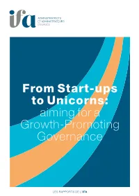 From Start-Ups to Unicorns: Aiming for a Growth-Promoting Governance