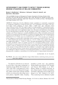 Heterogeneity and Power to Detect Trends in Moose Browse Utilization of Willow Communities