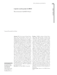 The Social Issue in the BRICS Project