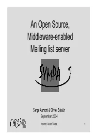 An Open Source, Middleware-Enabled Mailing List Server