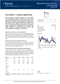 Bluestone Resources Inc. Initiating Coverage 2 May 2019