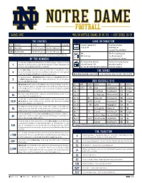 Game One #10/10 Notre Dame (0-0) Vs. --/Rv Duke (0-0)