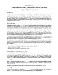 Independent Component Analysis Using the ICA Procedure