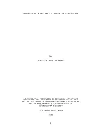Mechanical Characterization of the Hard Palate