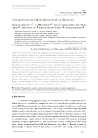 Nanoparticles and Their Biomedical Applications