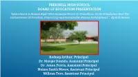 PEEKSKILL HIGH SCHOOL BOARD of EDUCATION PRESENTATION “Education Is a Human Right with Immense Power to Transform