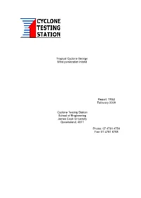 Report: TR53 February 2009 Cyclone Testing Station School Of