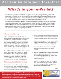 What's in Your E-Wallet?
