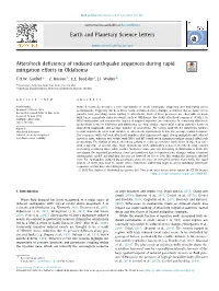 Aftershock Deficiency of Induced Earthquake Sequences During Rapid Mitigation Efforts in Oklahoma