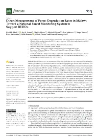 Direct Measurement of Forest Degradation Rates in Malawi: Toward a National Forest Monitoring System to Support REDD+