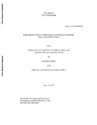 Document of the World Bank