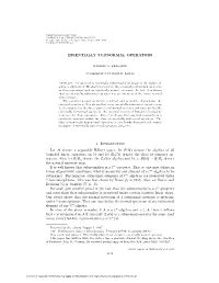 ESSENTIALLY SUBNORMAL OPERATORS 1. Introduction Let H