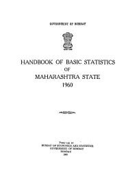 Handbook .Of Basic Statistics Maharashtra State