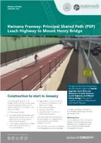 Kwinana Freeway: Principal Shared Path (PSP) Leach Highway to Mount Henry Bridge