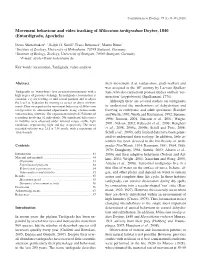 Movement Behaviour and Video Tracking of Milnesium Tardigradum Doyère, 1840 (Eutardigrada, Apochela)