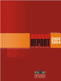 Annual Report July 1, 2003 - June 30, 2004 Table of Contents