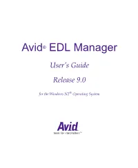 Avid EDL Manager User's Guide