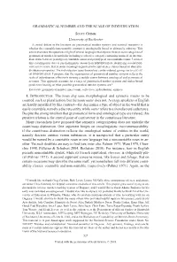 GRAMMATICAL NUMBER and the SCALE of INDIVIDUATION Scott Grimm