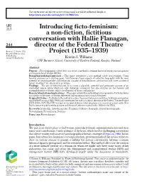 Introducing Ficto-Feminism: a Non-Fiction, Fictitious Conversation