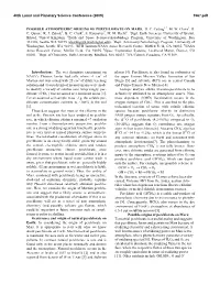 Possible Atmospheric Origins of Perchlorate on Mars. Dc