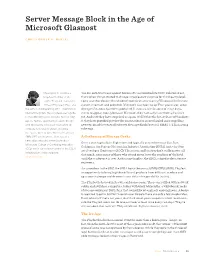 Server Message Block in the Age of Microsoft Glasnost