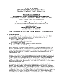 State of Alaska Department of Natural Resources Division of Mining, Land, and Water