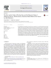 The Non-Market Value of Birding Sites and the Marginal Value of Additional Species: Biodiversity in a Random Utility Model of Site Choice by Ebird Members
