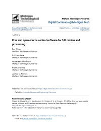 Free and Open-Source Control Software for 3-D Motion and Processing