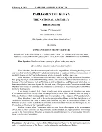 Hansard Report Is for Information Purposes Only