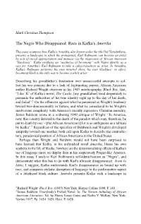 Race in Kafka's Amerika