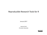 Reproducible Research Tools for R
