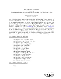 Assembly Committee Minutes