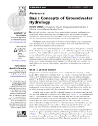 Basic Concepts of Groundwater Hydrology