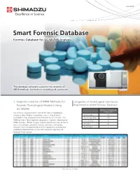 C146-E270 Smart Forensic Database Forensic Database for GC-MS/MS Analysis