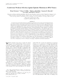 Co-Infection Weakens Selection Against Epistatic Mutations in RNA Viruses