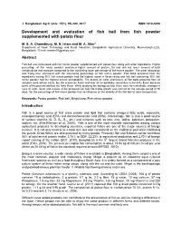 Development and Evaluation of Fish Ball from Fish Powder Supplemented with Potato Flour