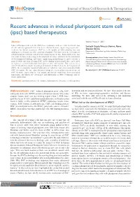 Ipsc) Based Therapeutics